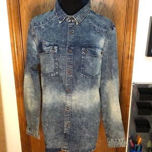 Men’s ROK Denim Button Down Shirt